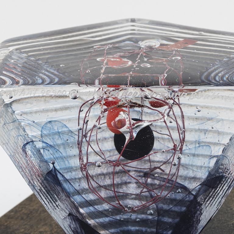 Bertil Vallien, a glass sculpture, Kosta Boda Atelier, 2/1000.