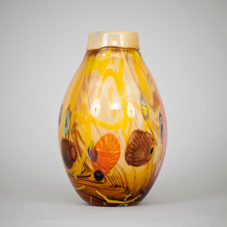 VAS, glas, troligen Murano, Italien, 1900-talets andra hälft.