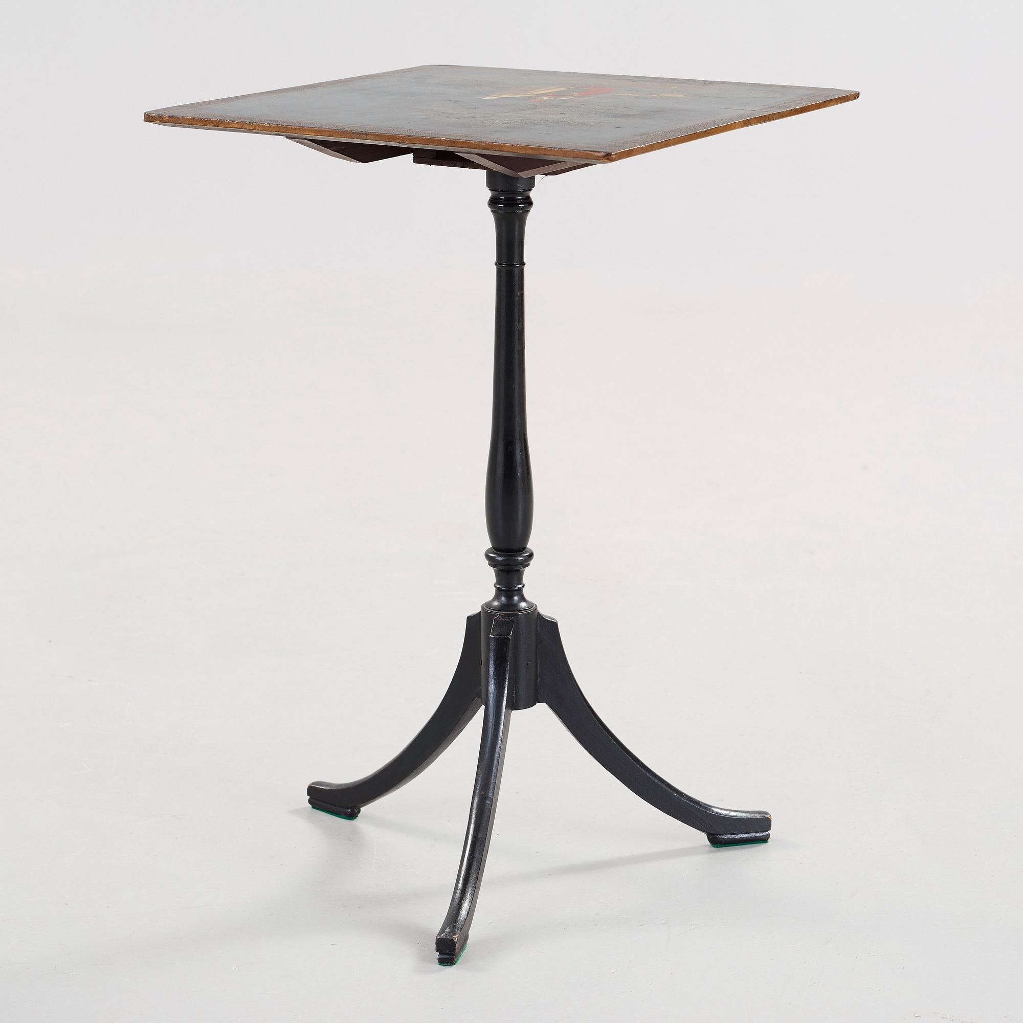 A Swedish tilt top table, from Nils Asplind's workshop, active 1785-1820.