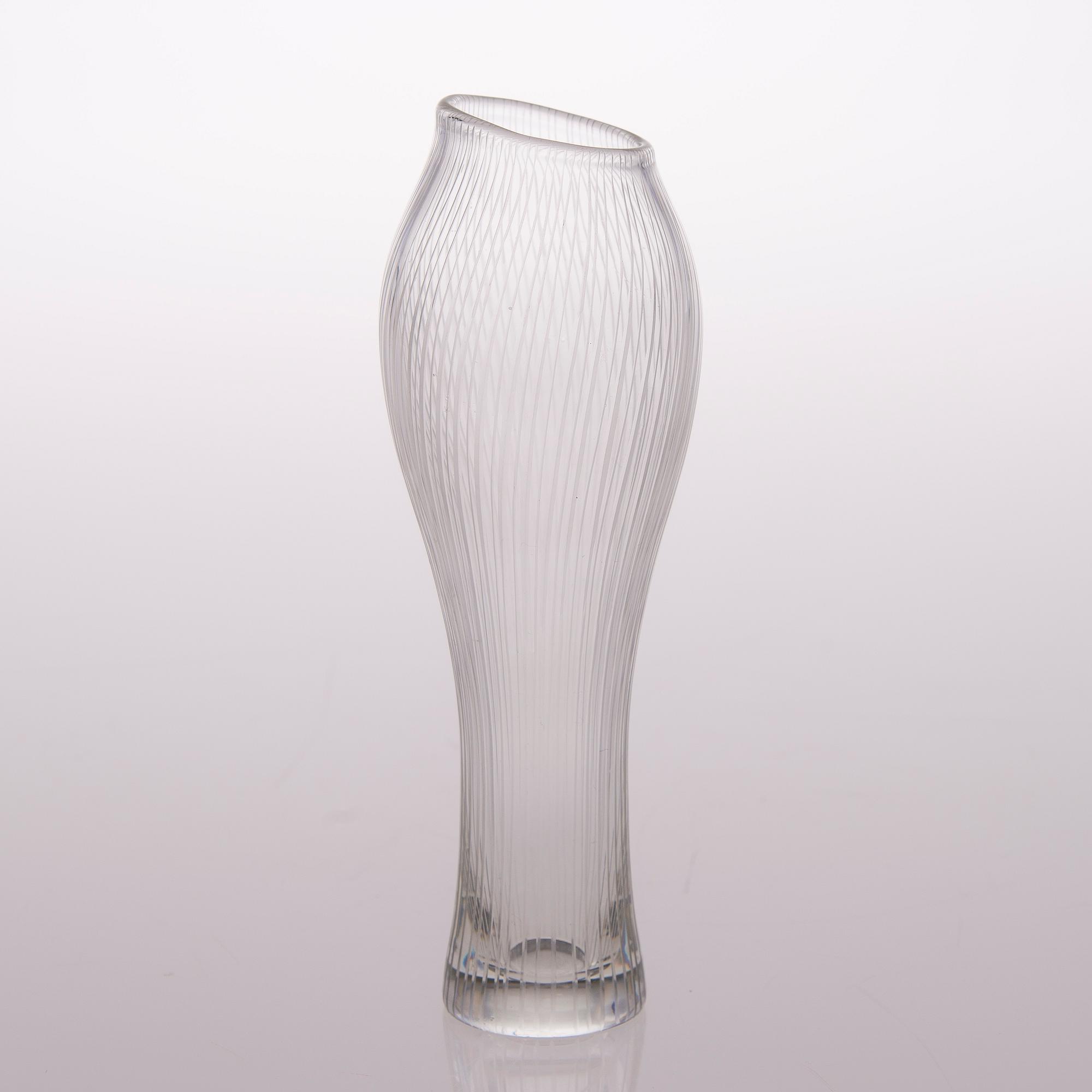 TAPIO WIRKKALA, VAS, glas, "Fölben", signerad Tapio Wirkkala, Iittala.