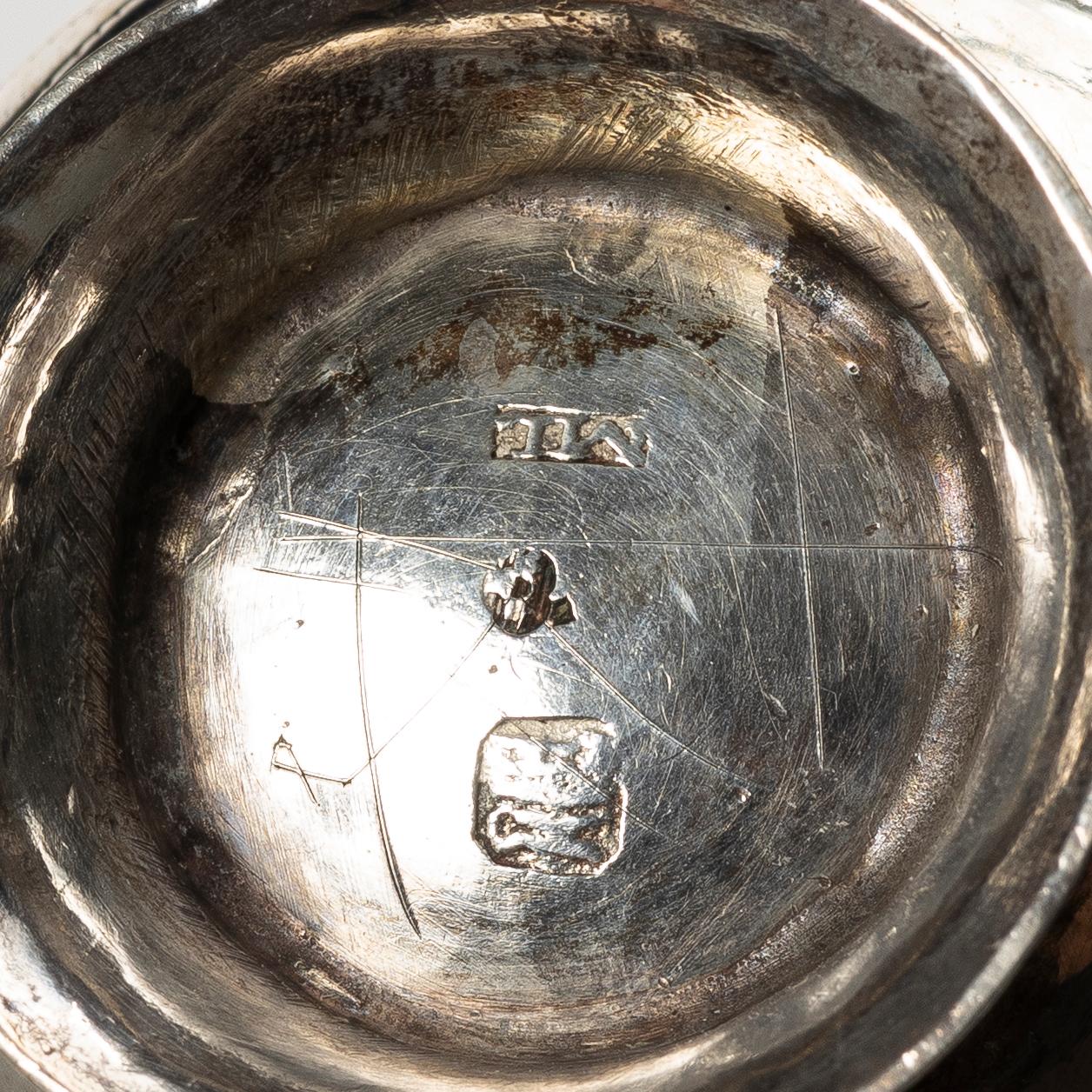 Supkoppar, 4 st, silver, Sverige 1800-1900-tal.