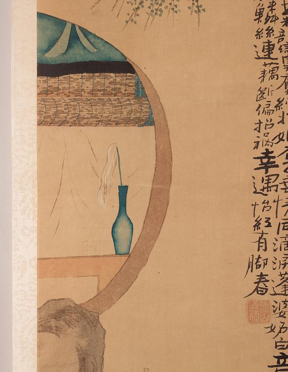 A pair of scroll paintings, signed Zhang Zhiwan (1811-1897).