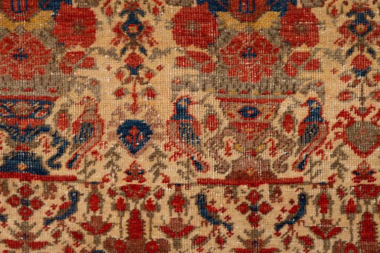 Carpet, oriental /Abadeh with Zil-isultan pattern, approx. 490 x 204 cm.