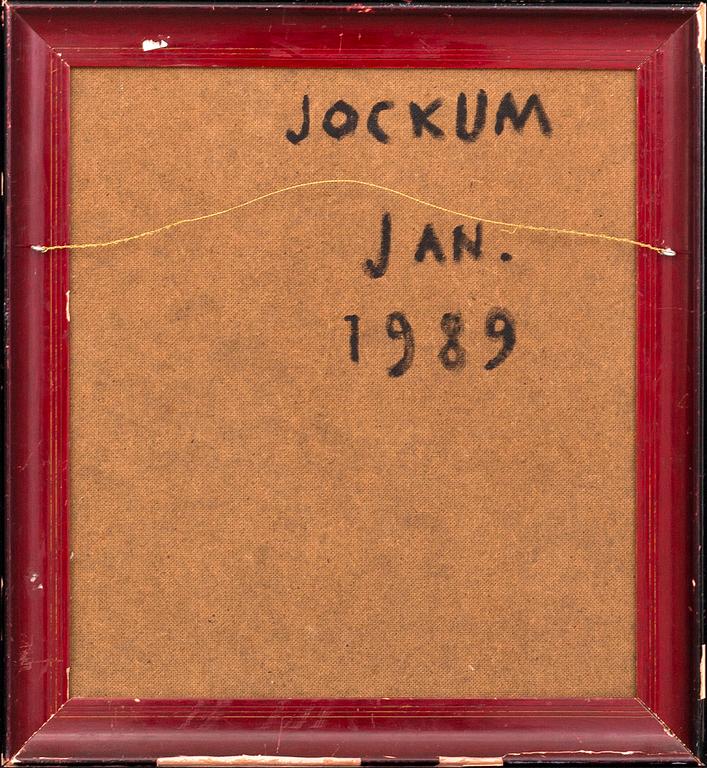 Jockum Nordström, blandteknik på pannå, signerad och daterad a tergo.