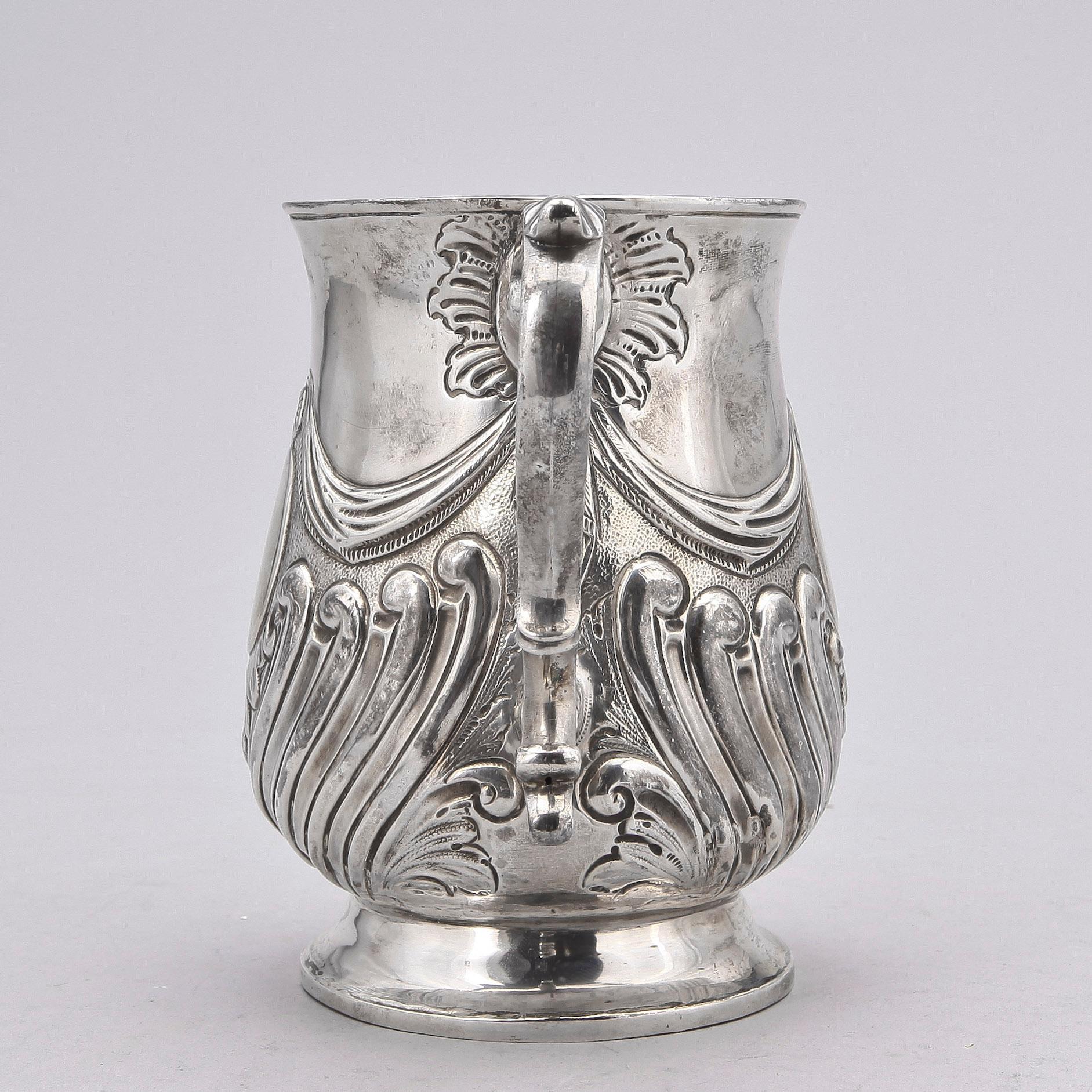 MUGG, silver, London 1783/84. Vikt ca 310 gram.