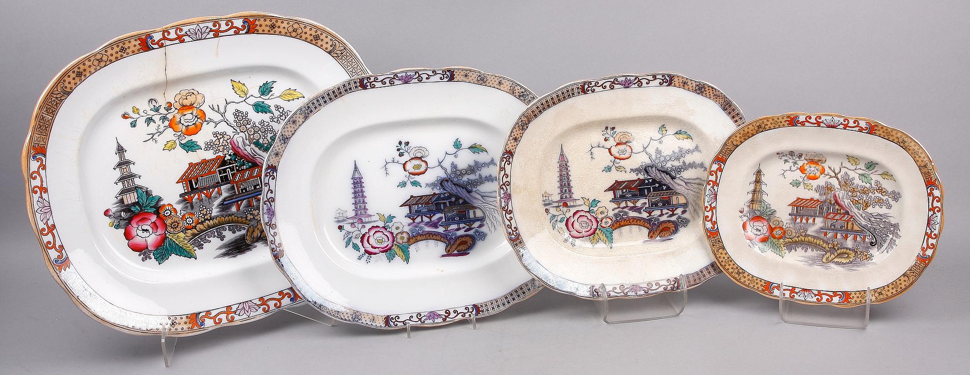 MATSERVIS, 82 delar, flintgods, "Japan", Rörstrand.