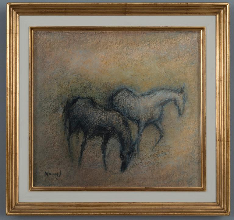 Elvi Maarni, HORSES IN A FIELD.