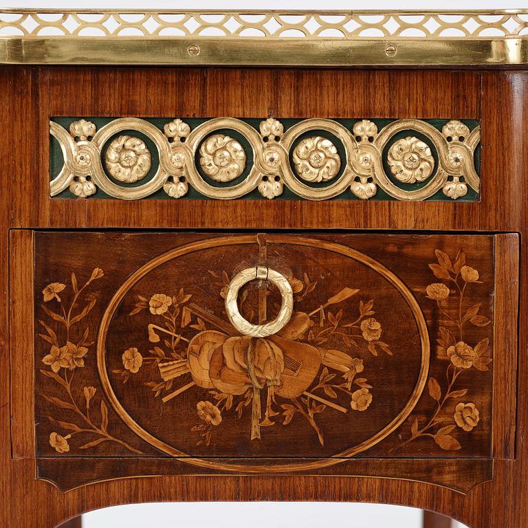 Bord, så kallat "Table en chiffonnière" tillskrivet Roger Vandercruse- Lacroix (1729-1799), Louis XVI.