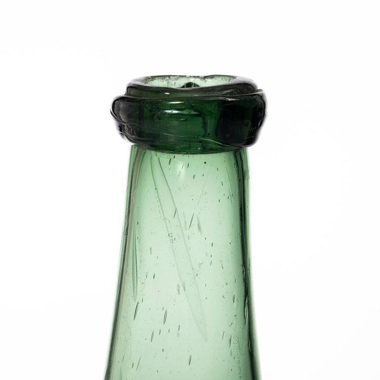 Bottle, glass, folk art, 17th-18th century.