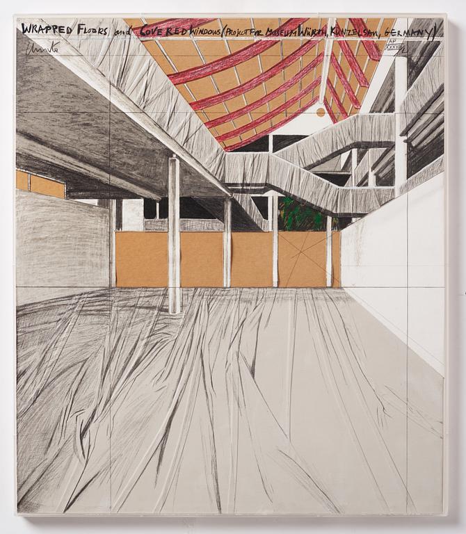 Christo Vladimirov Javacheff, "Wrapped floors and covered windows (Project for Museum Würth, Künzeisa)".