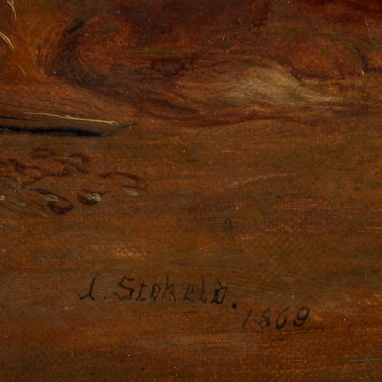 JAMES STOKELD, olja på duk, sign o dat 1869.