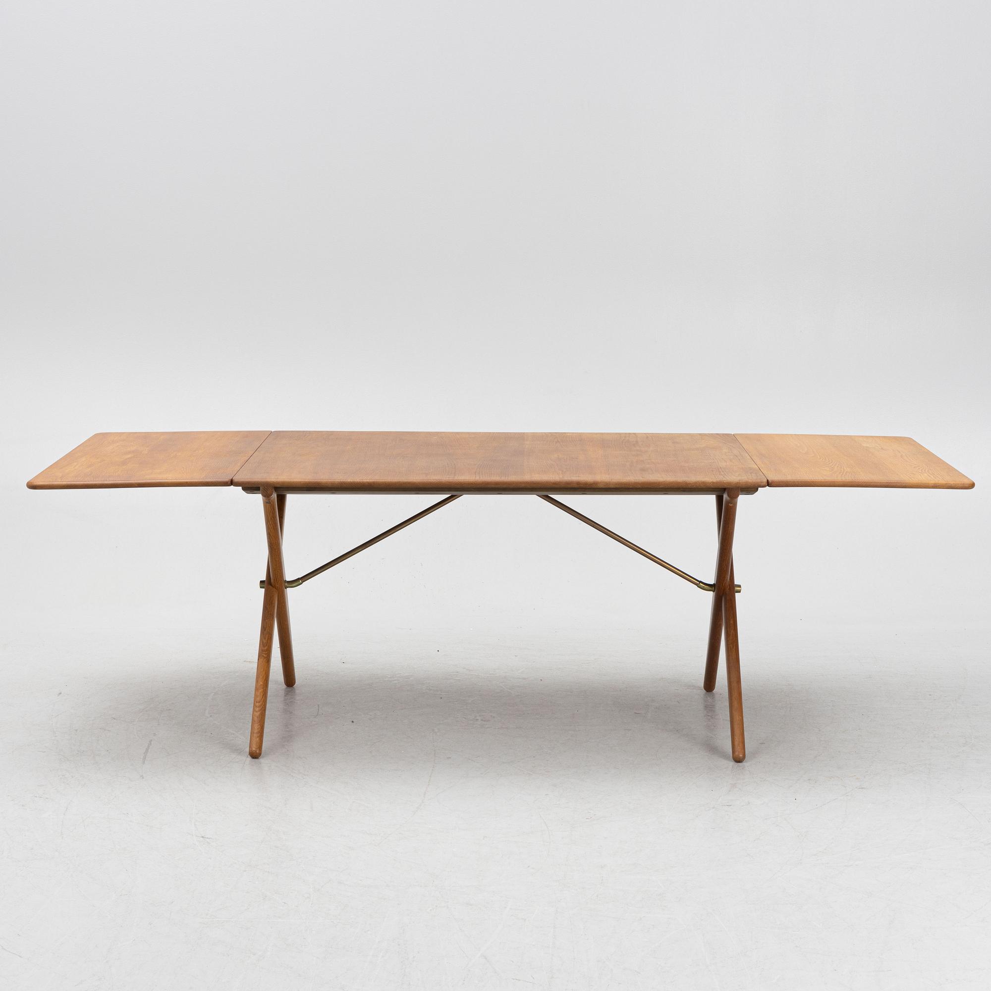 Hans J Wegner, dining table, "Sawbuck Table AT-303", Andreas Tuck, Denmark 1950s-60s.
