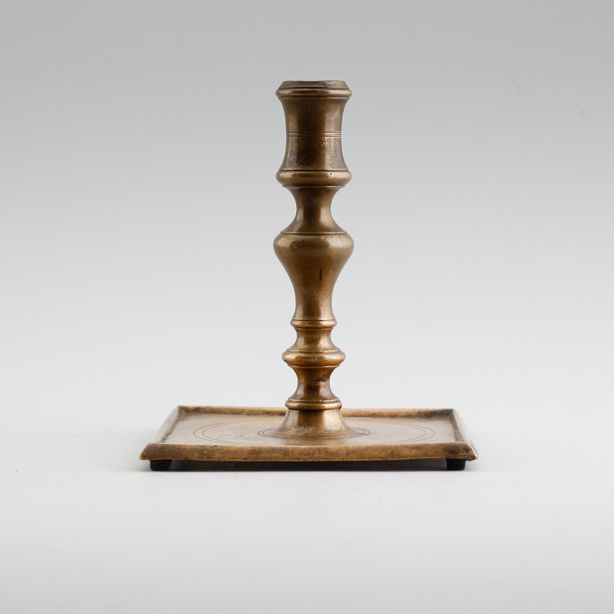 LJUSSTAKE, mässing, 1500-tal.