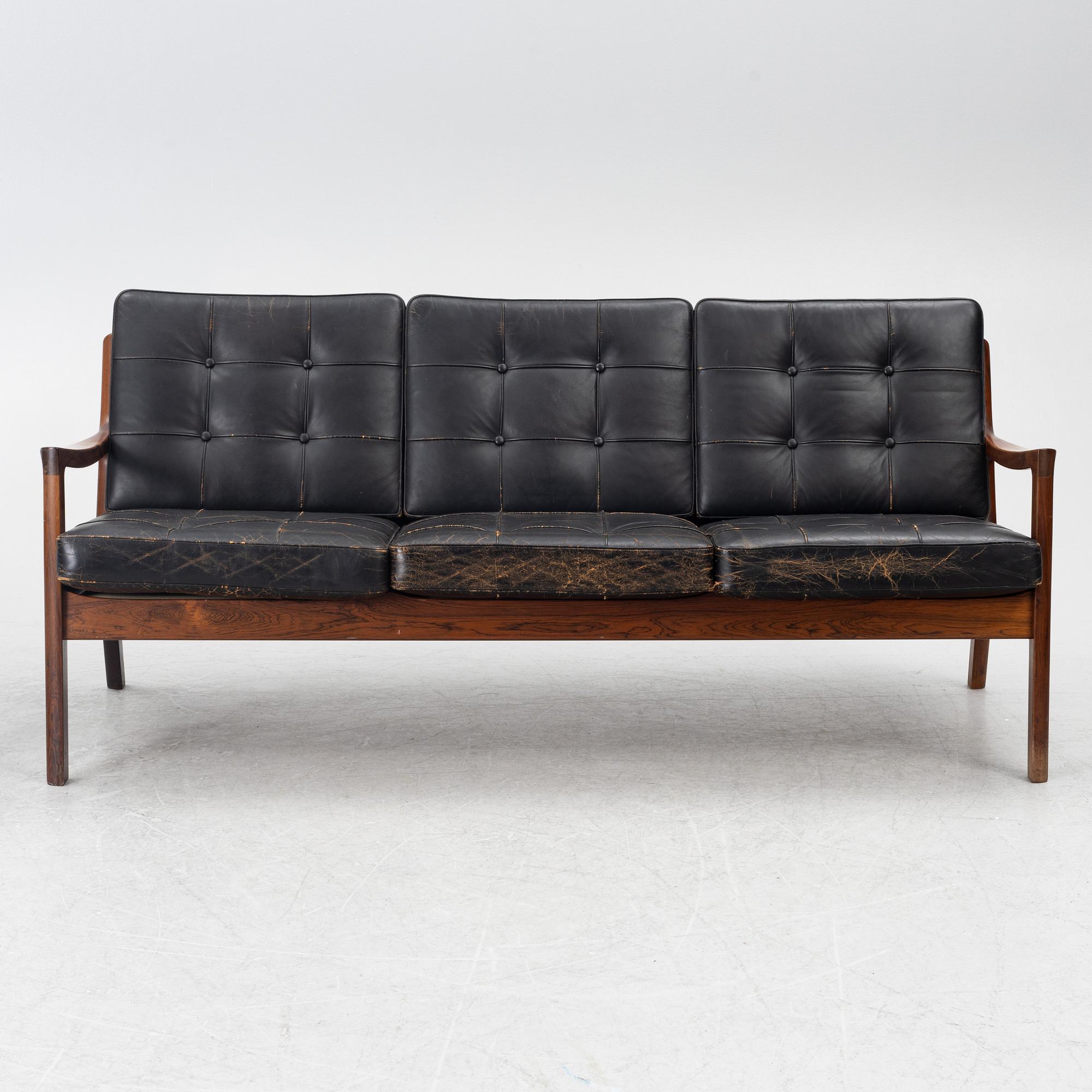 Ole Wanscher, soffa och fåtölj, "Senator", France & Son, Danmark, 1960-tal.