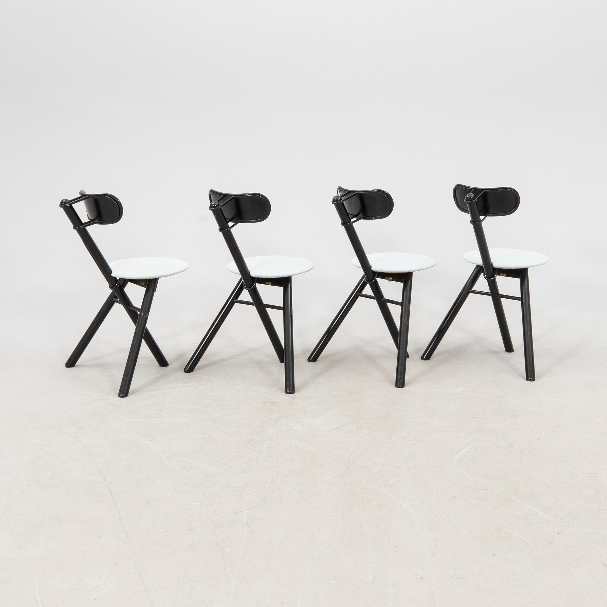 Roberto Lucci and Paolo Orlandini chairs, 4 pcs, Calligaris Italy, second half of the 20th century.