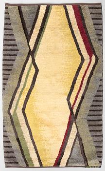 Brita Grahn, flossa rug signed, approximately 156x102 cm.