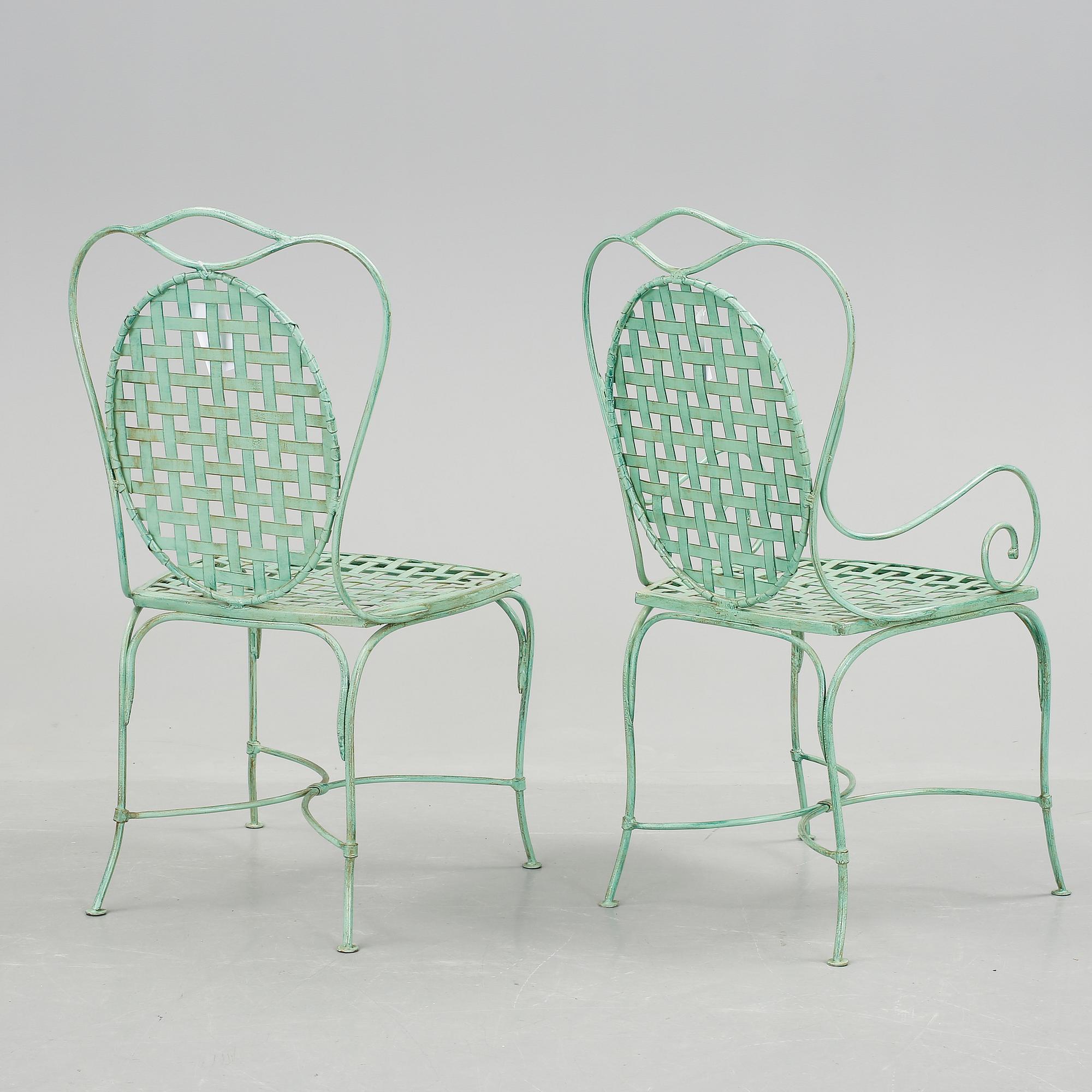 TRÄDGÅRDSSTOLAR 4+1, Grange, Frankrike, 1990-tal.