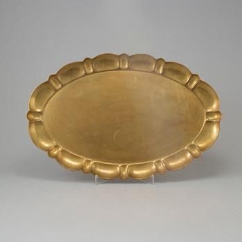 A first half of the 20th century Lars Holmström brass tray.