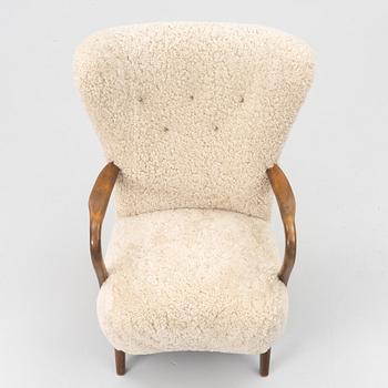 Alfred Christensen, tillskrivna, fåtöljer, ett par, Slagelse Møbelfabrik, Danmark 1950-tal.