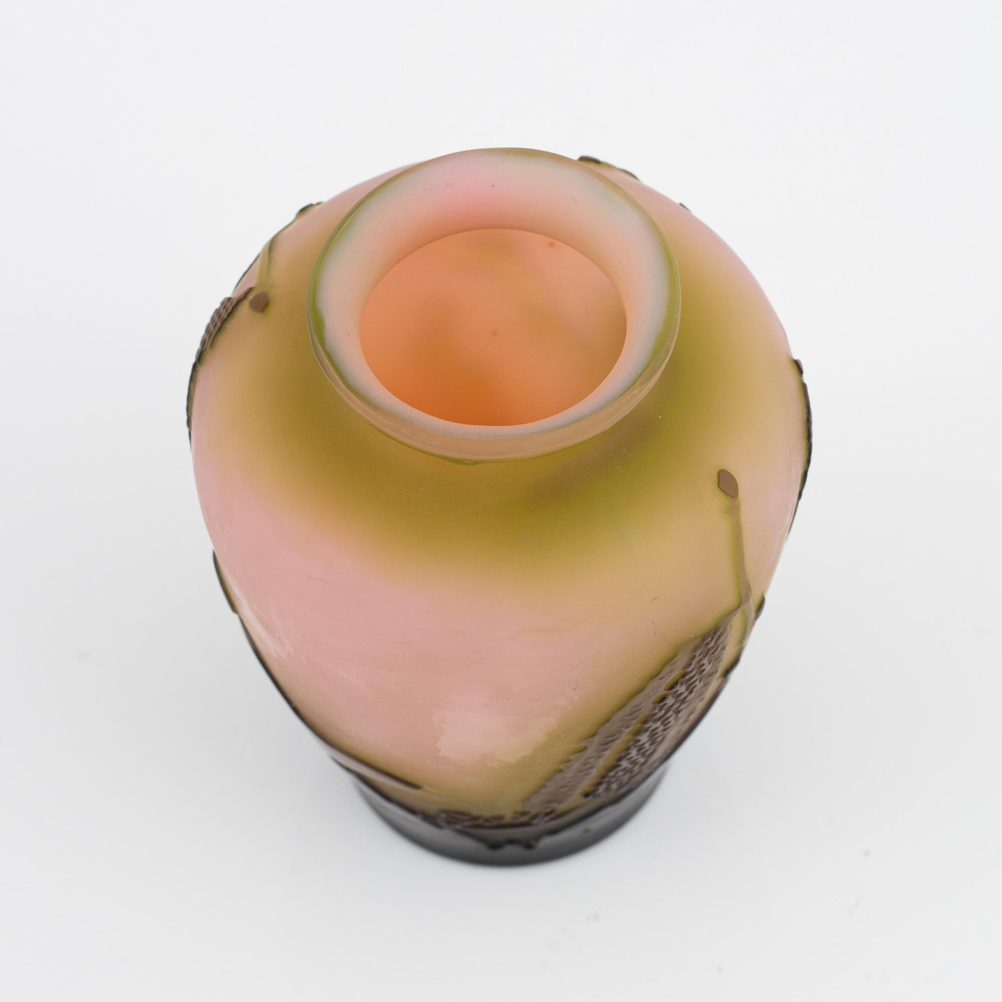 Emile Gallé, a cameo glass vase, Art Nouveau, Nancy, France.