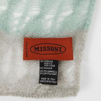 MISSONI, an acrylic, mohair and nylon-polyamid scarf.