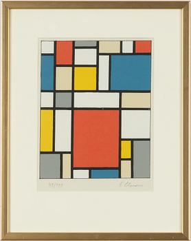 Franciska Clausen,"Composition neoplasticiste (Hommage á Mondrian)".