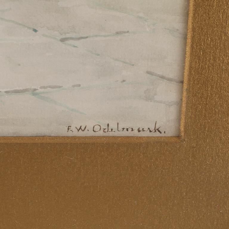 FRANS WILHELM ODELMARK, gouache, signerad.