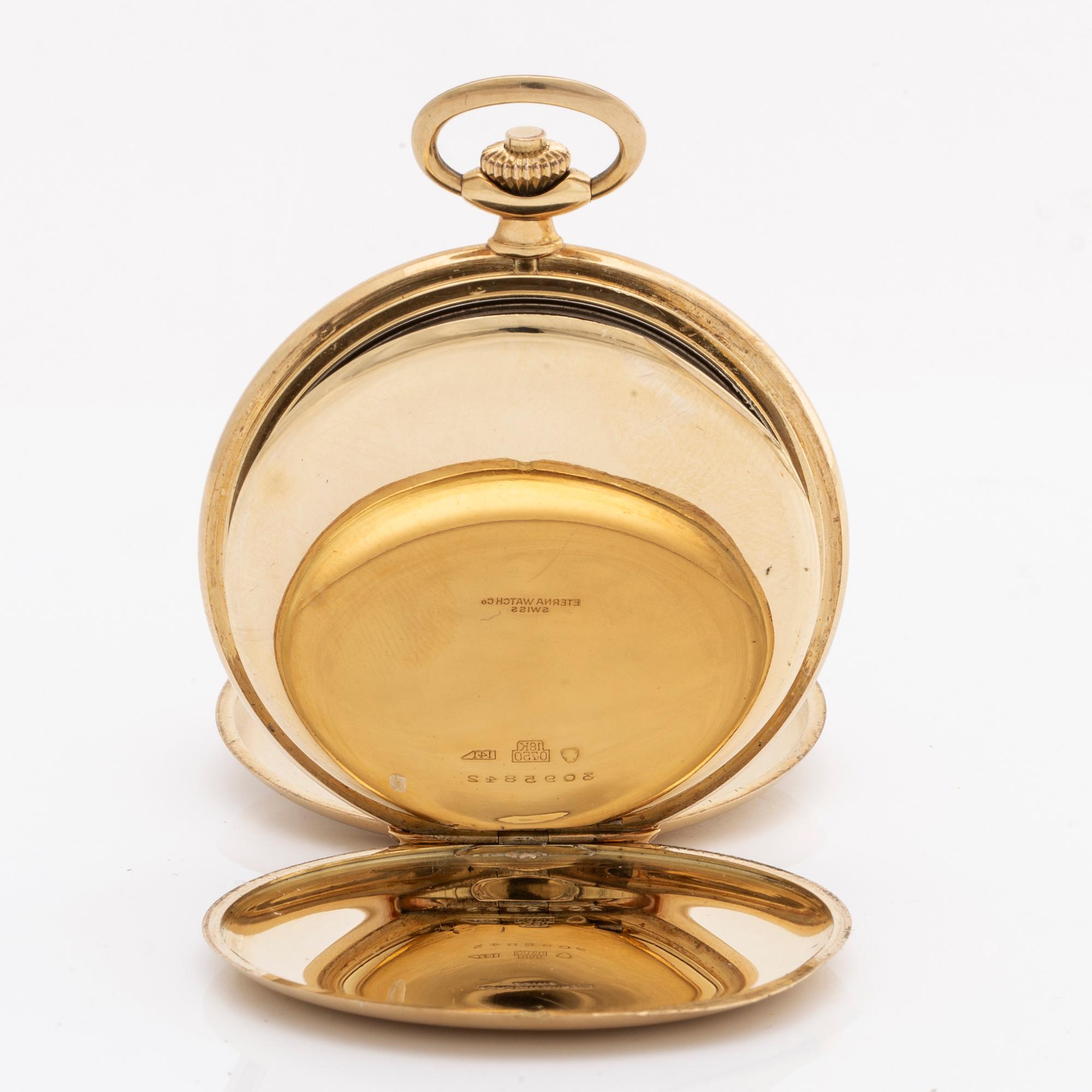 ETERNA, pocket watch, hunter case, c 49 mm.