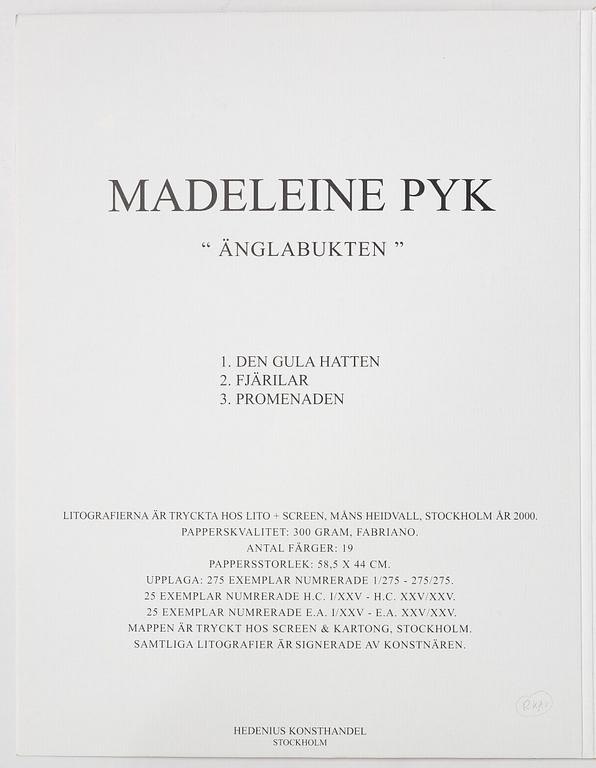Madeleine Pyk, "Änglabukten", mapp med tre färglitografier.