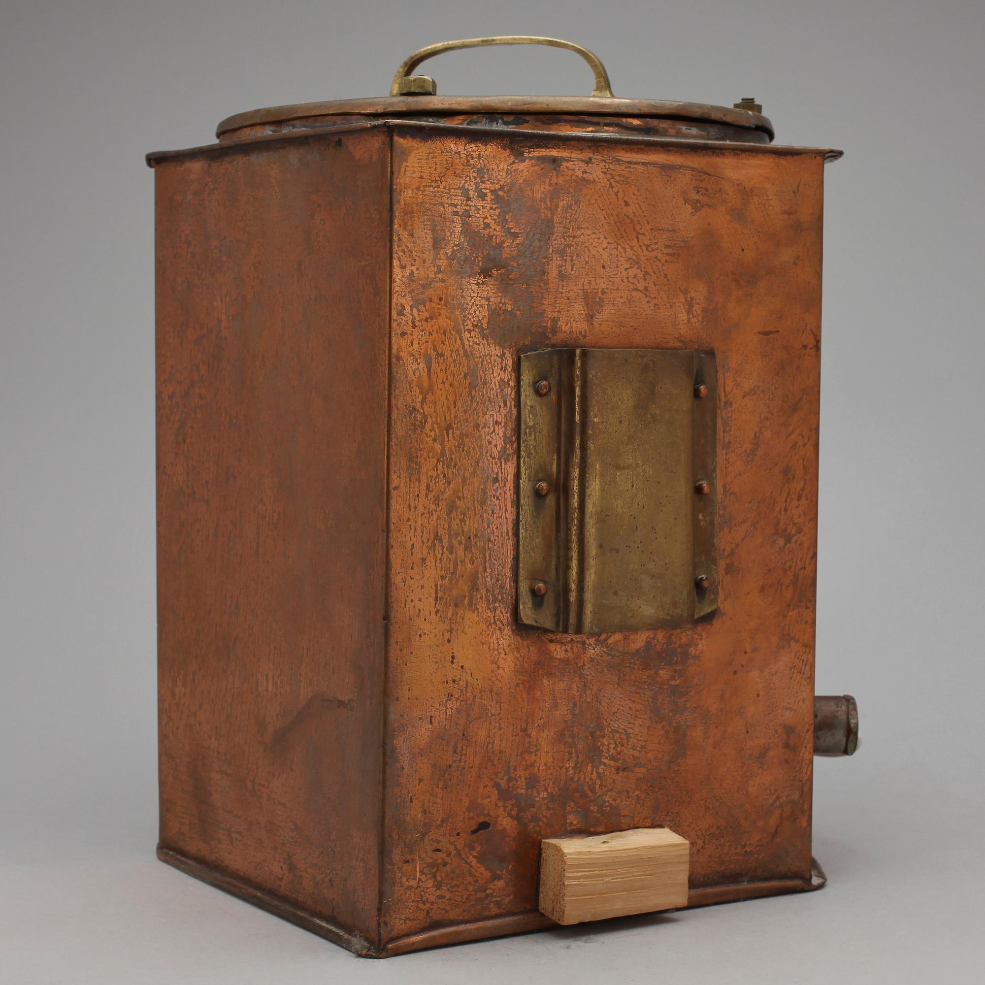 LANTERNA, koppar och glas, "Barbord", 1900-talets första hälft.