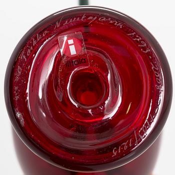 Oiva Toikka, Anniversary glass bird, Nuutajärvi 215 years, signed O. Toikka Nuutajärvi 1793-2008, numbered 1103/1215.