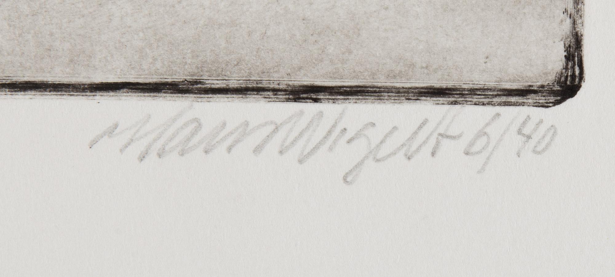 HANS WIGERT, 4 etsningar och 1 färglitografi, signerade.