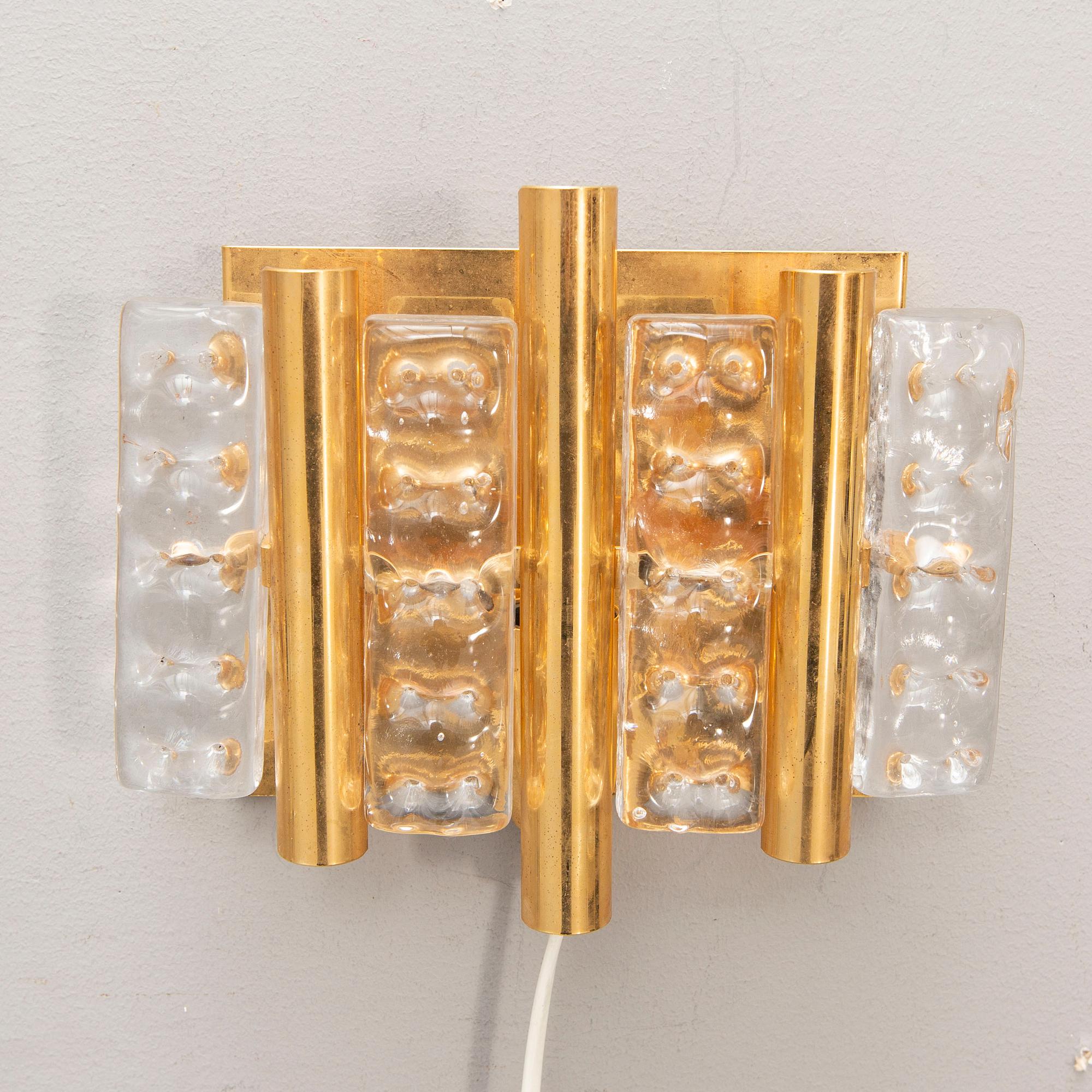 A pair of Hans-Agne Jakobsson wall lamps Markaryd second half of the 20th century.