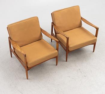 Ib Kofod Larsen, fåtöljer, ett par, "Kandidaten", OPE-möbler, 1960-tal.