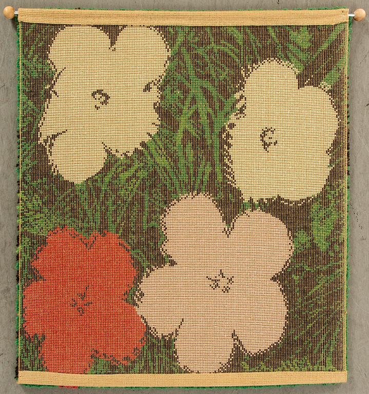 A wall rug after ANDY WARHOL, 88 x 80 cm.