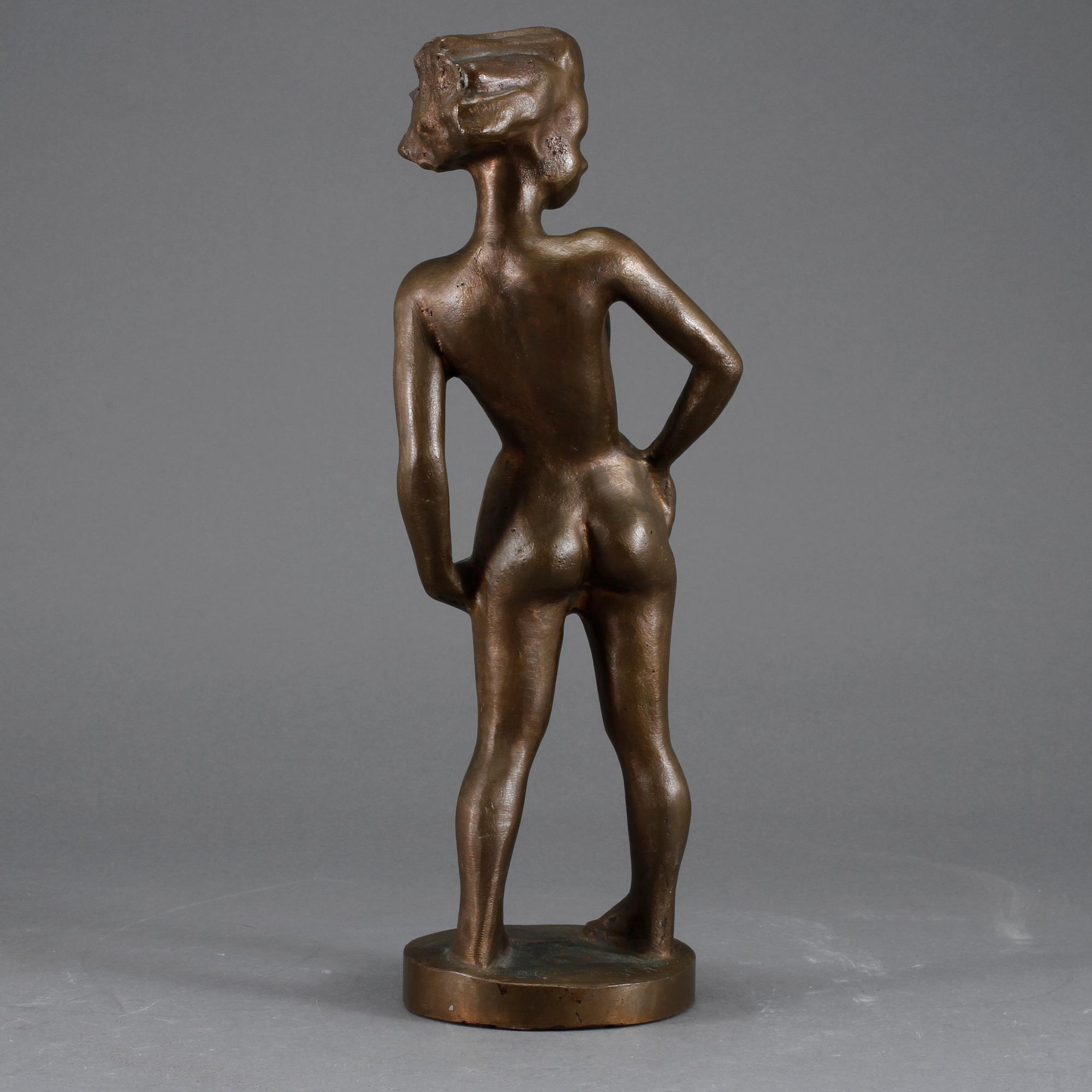 SIGGE BERGGREN, skulptur, brons, signerad.