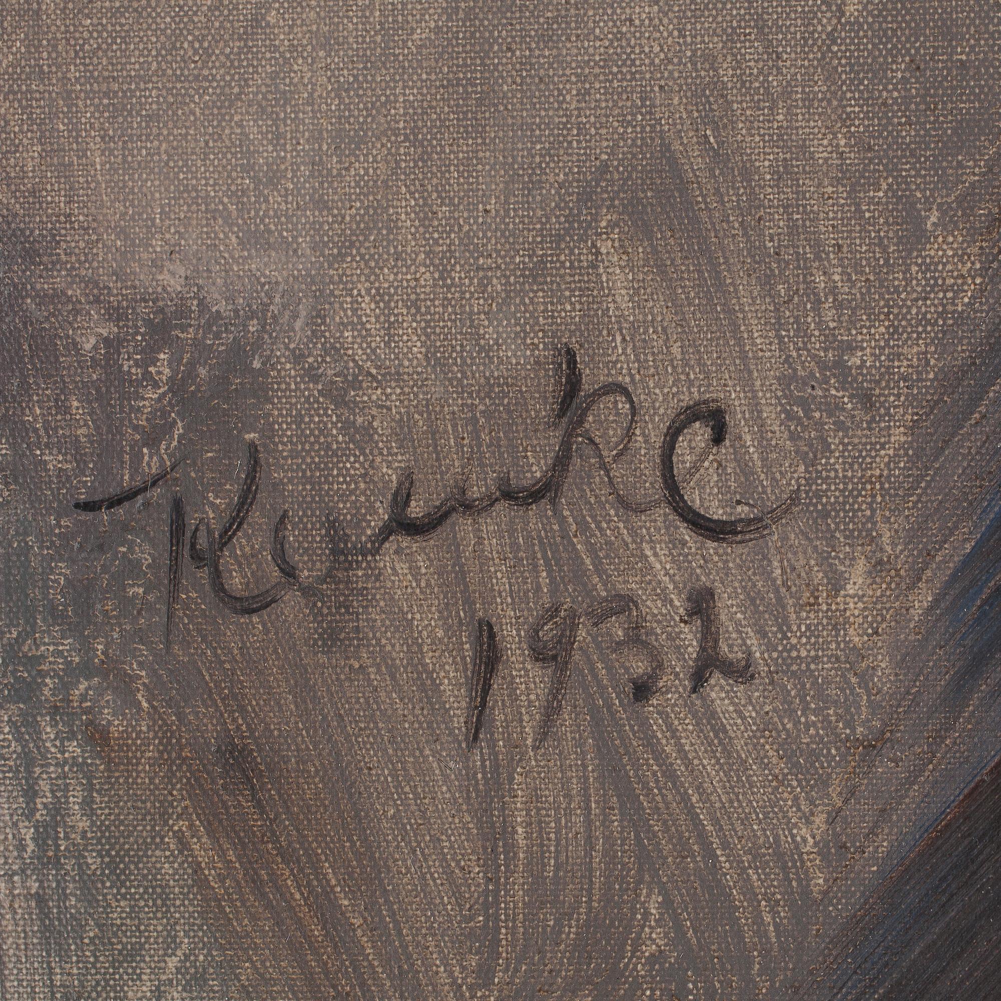 IVAR KAMKE, olja på duk. Sign o dat 1932.