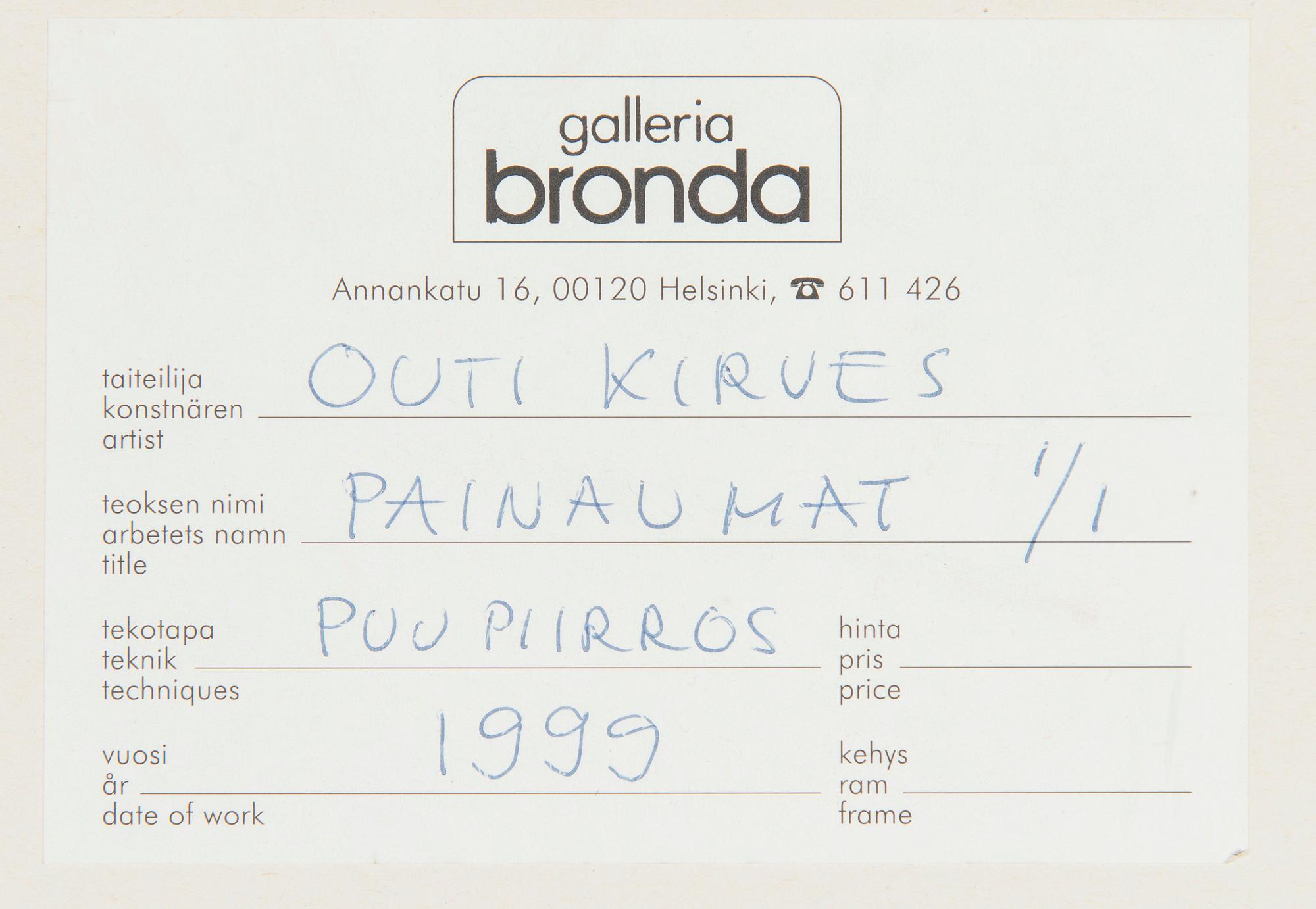 Outi Kirves, "Painaumat".