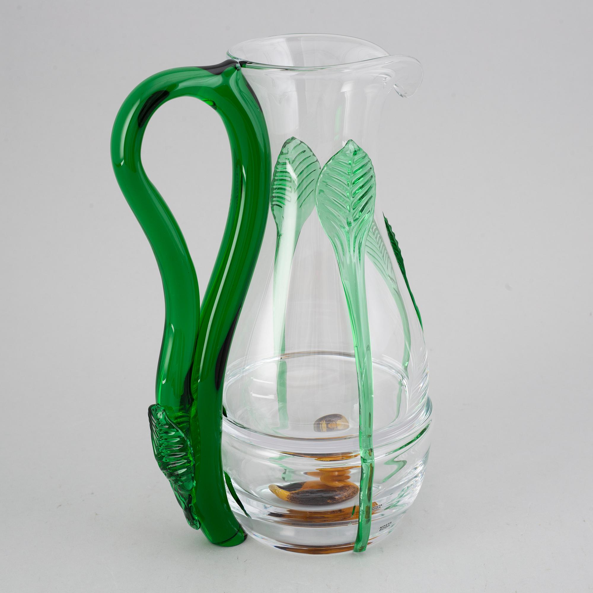 ERNST BILLGREN, kanna samt glas, Kosta Boda,