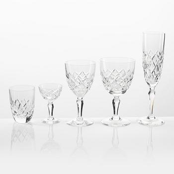 Glasservis, 62 delar, "Karolina", Orrefors.
