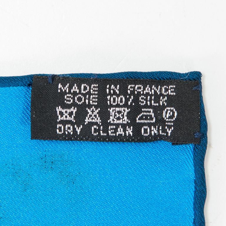 Hermès, silk scarf "Dans l'atelier de Robert Dallet".