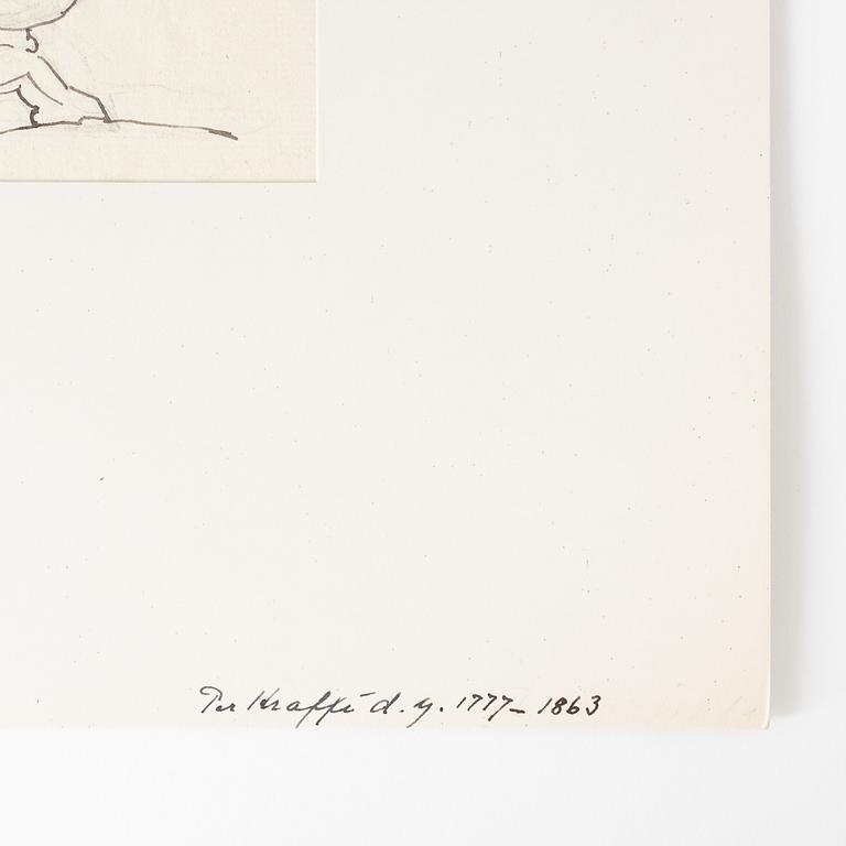 Per Krafft d.y., attributed to, pencil- and ink drawings, 2.