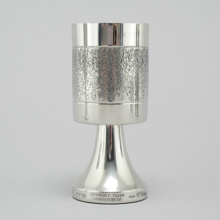 K-E PALMBERG, servisglas, 78 st, tenn, Alton, 1970/80-tal.