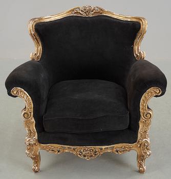 FÅTÖLJ, nyrokoko, 1800-talets slut.