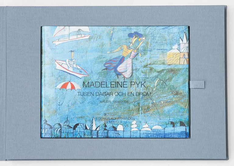 Madeleine Pyk, "Tusen dagar och en dröm", portfolio with 4 lithographs in colours and a book.