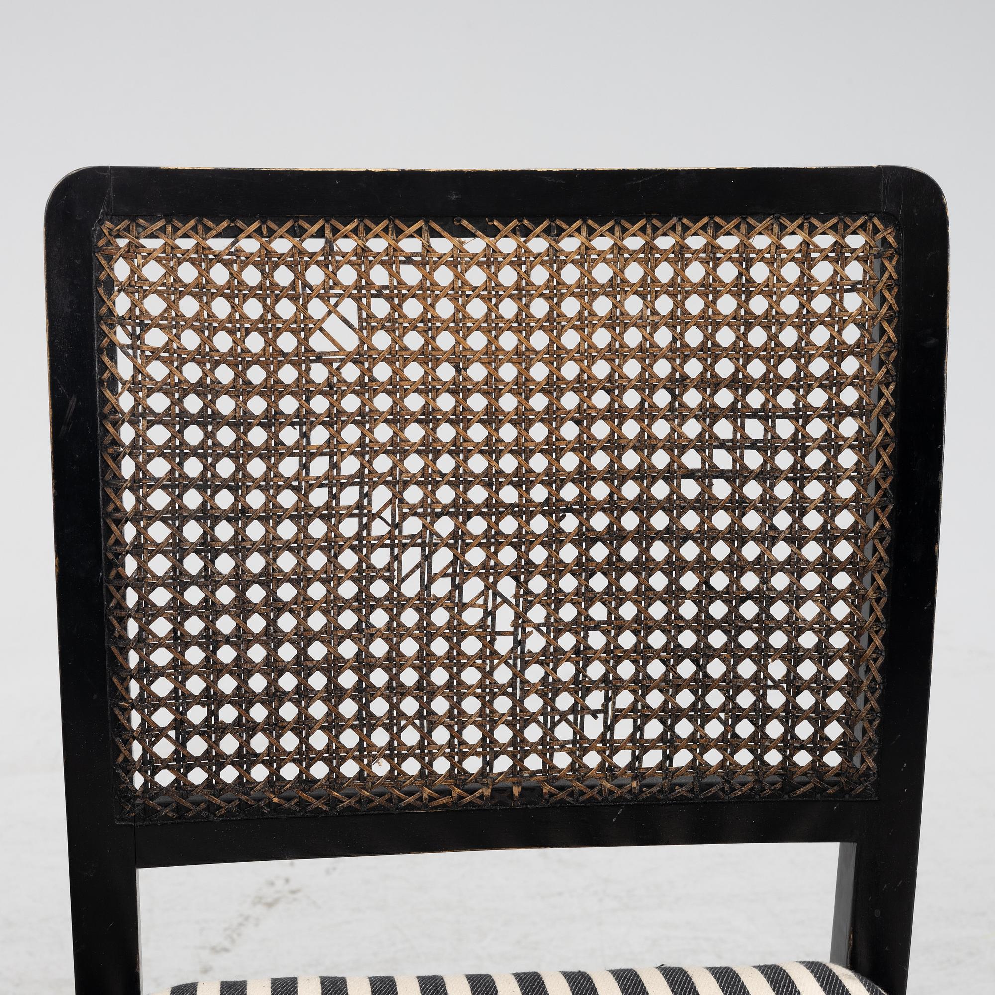 Uno Åhrén, karmstolar, ett par samt stol, Svenska Möbelfabrikerna Bodafors, omkring 1931.