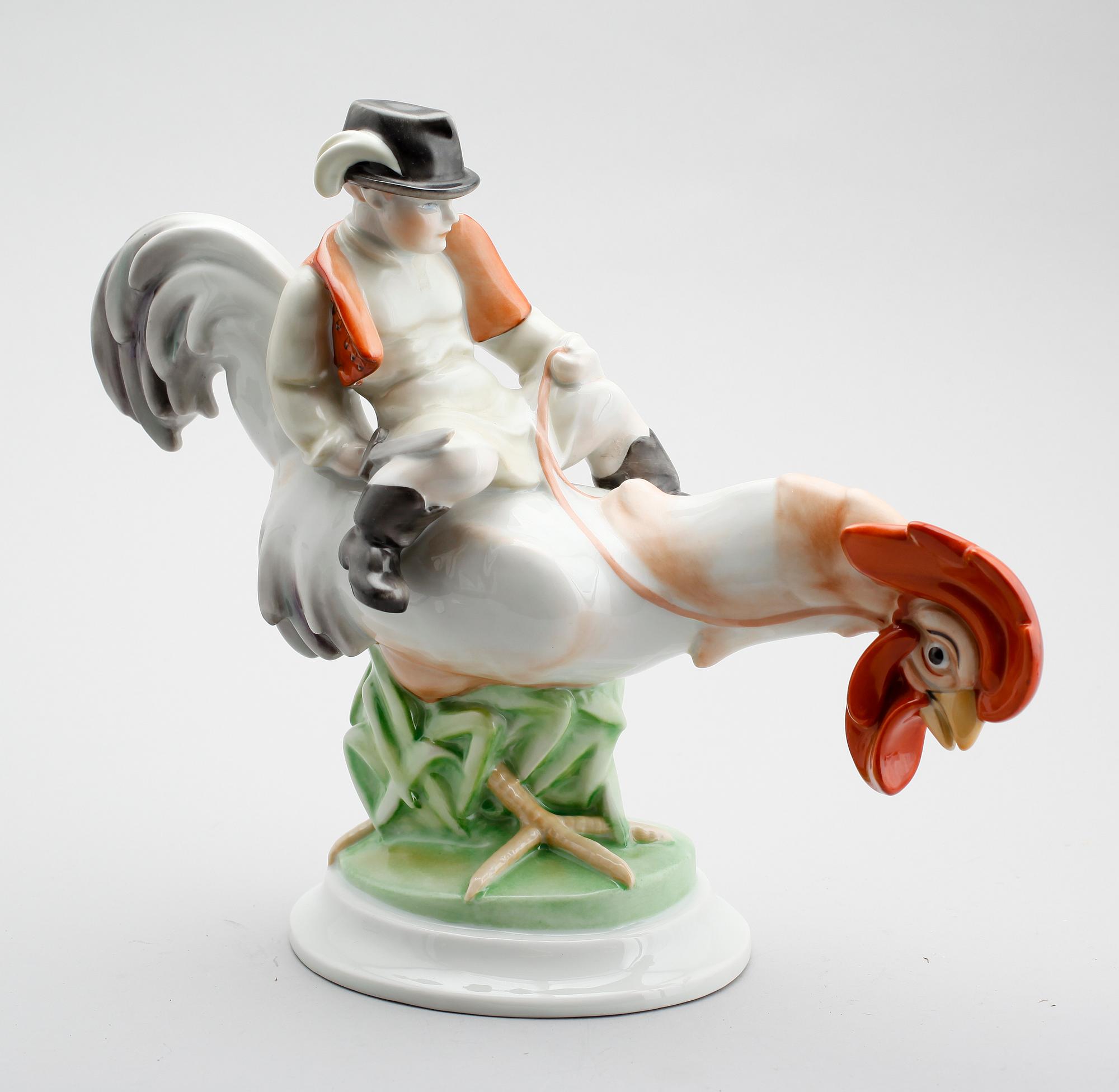 FIGURIN, porslin, Herend, 1900-talets mitt.