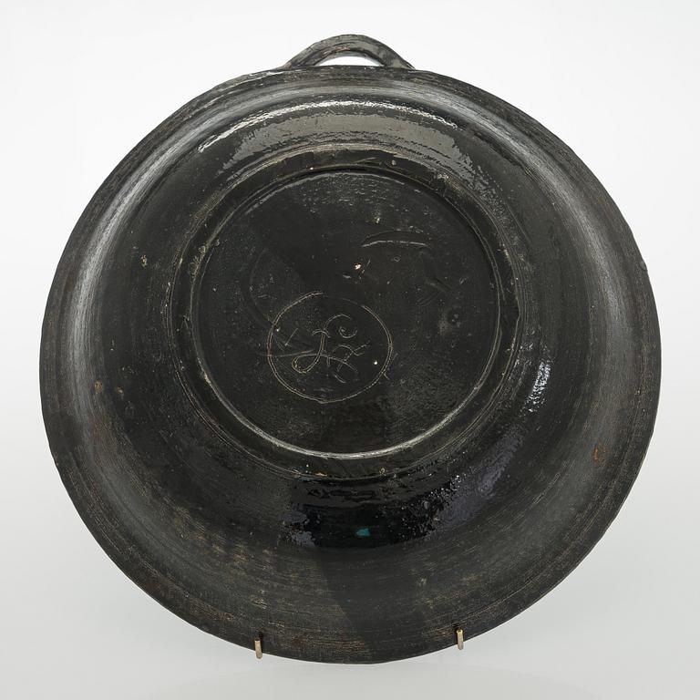 Dorrit von Fieandt, A decorative ceramic bowl signed DF. Unique.