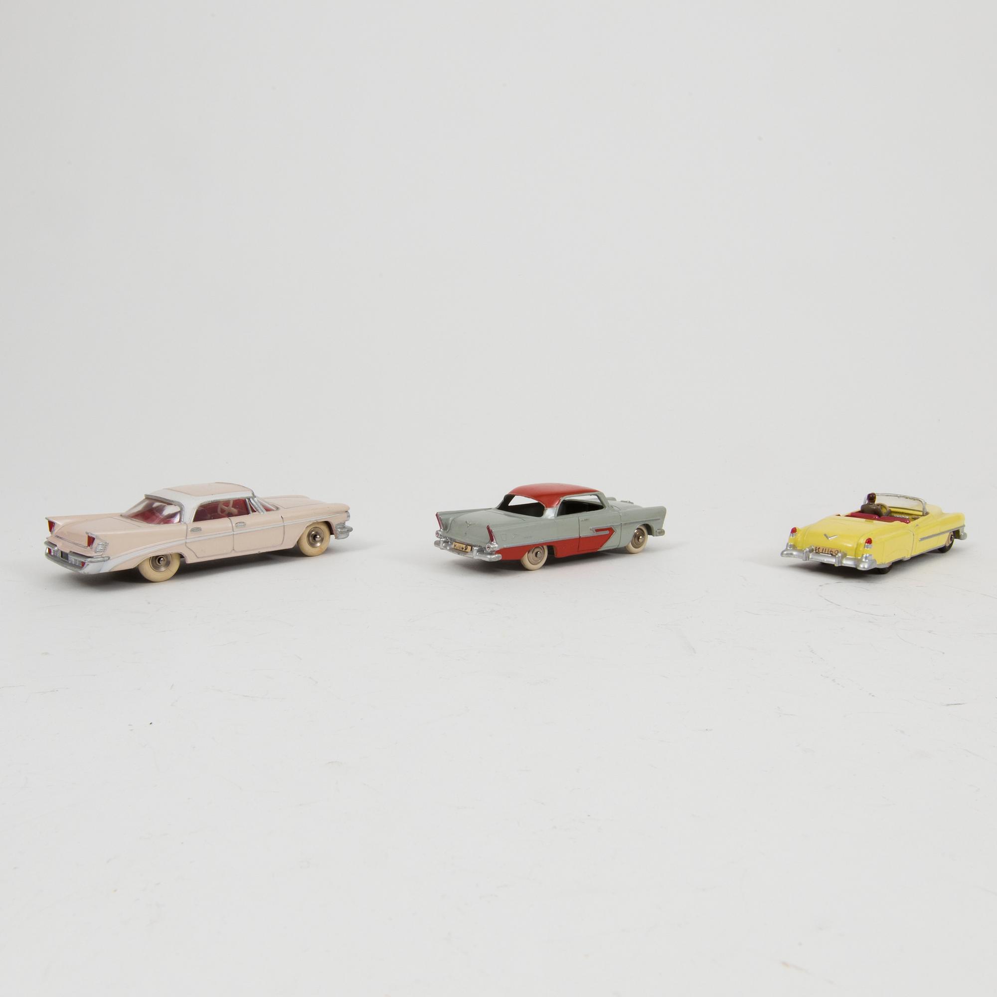 Ten Dinky toys cars England and France 1950/60s.