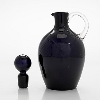 Saara Hopea, karaff med dricksglas, 19 st, modell 2501, Nuutajärvi Notsjö. Formgiven 1959.